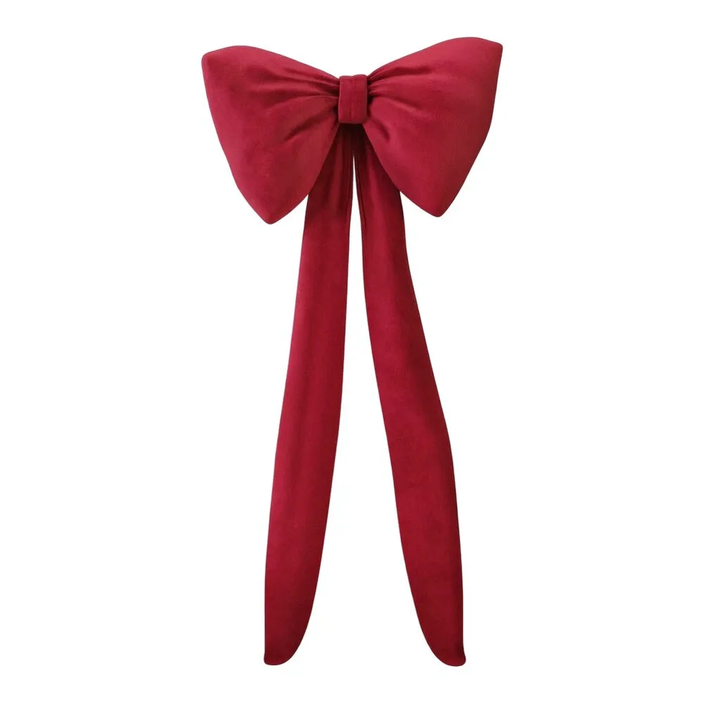Large Bow Decoration Pink Black Red Cloth Ornament For Christmas Wedding Birthday Party Photo Booth Backdrop Prop