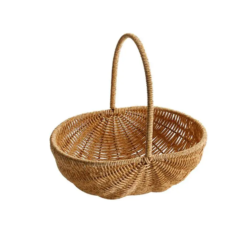 Panier de fleurs rustique, panier de pique-nique Portable en plein air, support de jardinière, conteneur