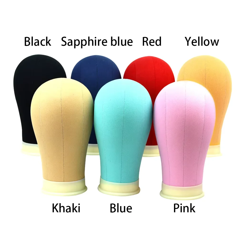 TĂȘte de bloc de toile tĂȘte de perruque colorĂ©e tĂȘte de Mannequin affichage coiffure tĂȘte de Mannequin perruques Support Support Support