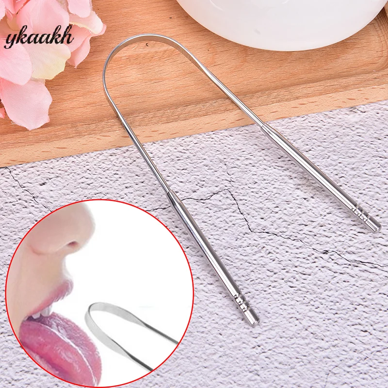 

Stainless Steel Tongue Tounge Cleaner Scraper Dental Care Oral Hygiene Mouth