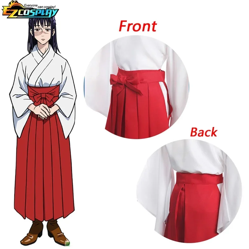 Anime Jujutsu Kaisen Iroi Utahime Costume Cosplay Utahime Iroi Kimono Parrucca Uniforme Vestito Completo Costume di Halloween per Le Donne