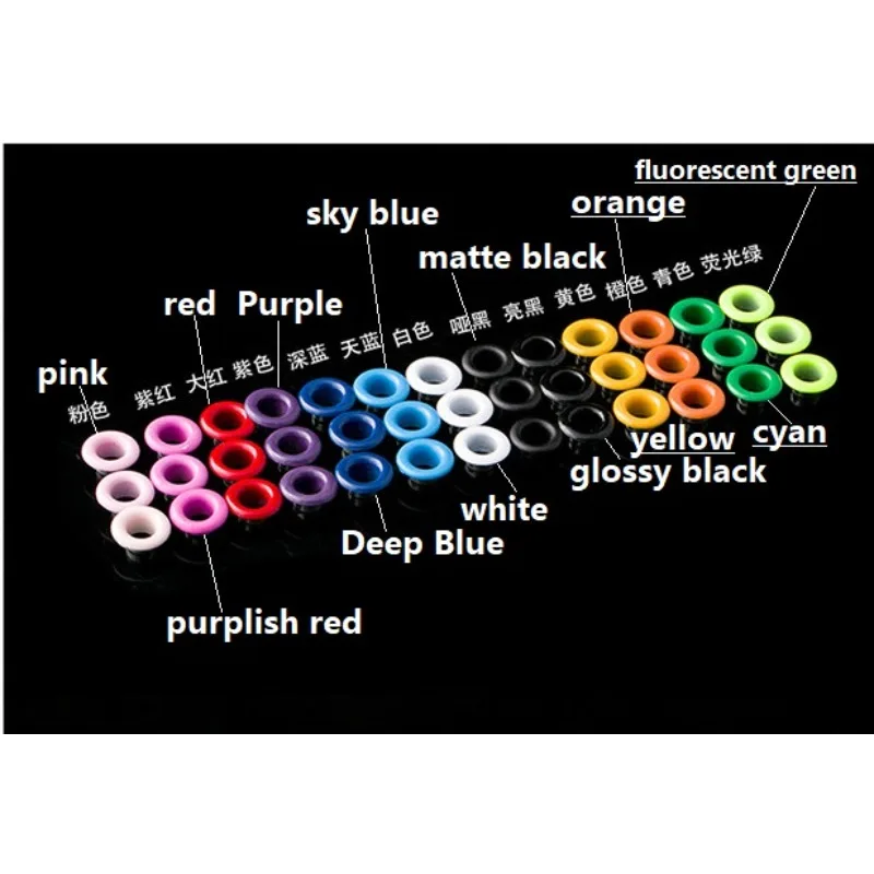 5/6mm Multicolor Metal Eyelets Buttonholes Buckle Hole For DIY Leathercraft Scrapbooking Shoes Belt Cap Bag Tags Clothes