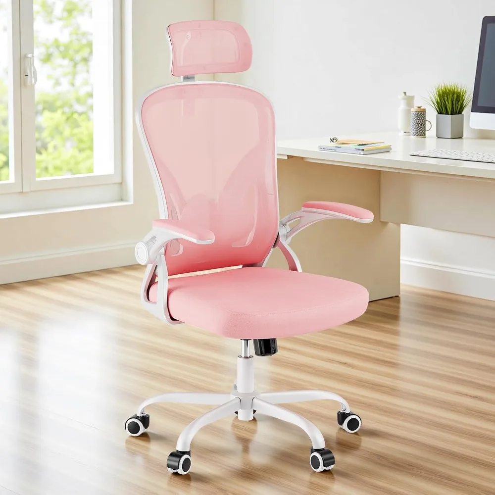 

NicBex Ergonomic Office Chair - High Back Home Desk Chair with Headrest, Mesh Home Office Desk Chairs with Wheels Lumbar Support