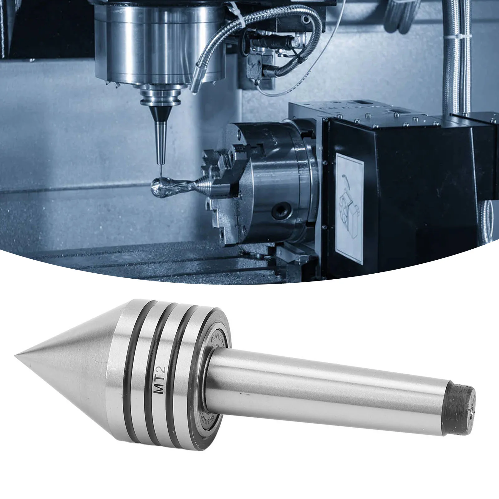 

Задняя бабка Live Center HSS 60-градусная точность MT2 Высокопрочный токарный станок Аксессуары задней бабки для ЧПУ