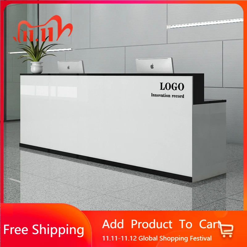 

IndividualDesign Reception Desk Small Luxury Checkout Counter Reception Desk Beauty Salon Service Empfangtheke Unique Furniture