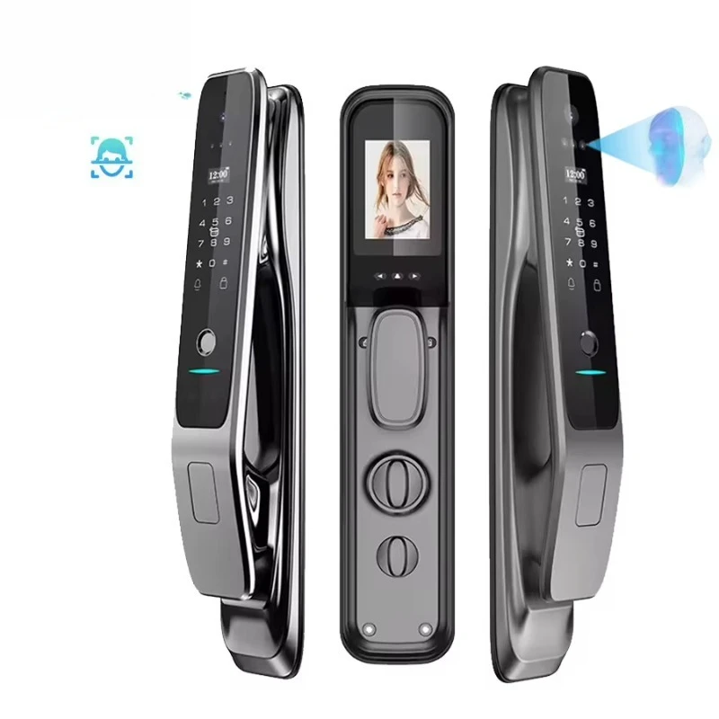 Tuya Smart Door Lock With Camera Manufacturers Prices Security Biometric Fingerprint 3d Face Smart Door Lock