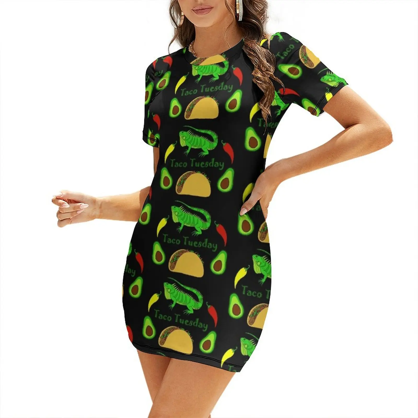 

Taco Tuesday Short-Sleeved Dress wedding dresses for woman Dresses for wedding party Dress for girls summer women's suit Dress