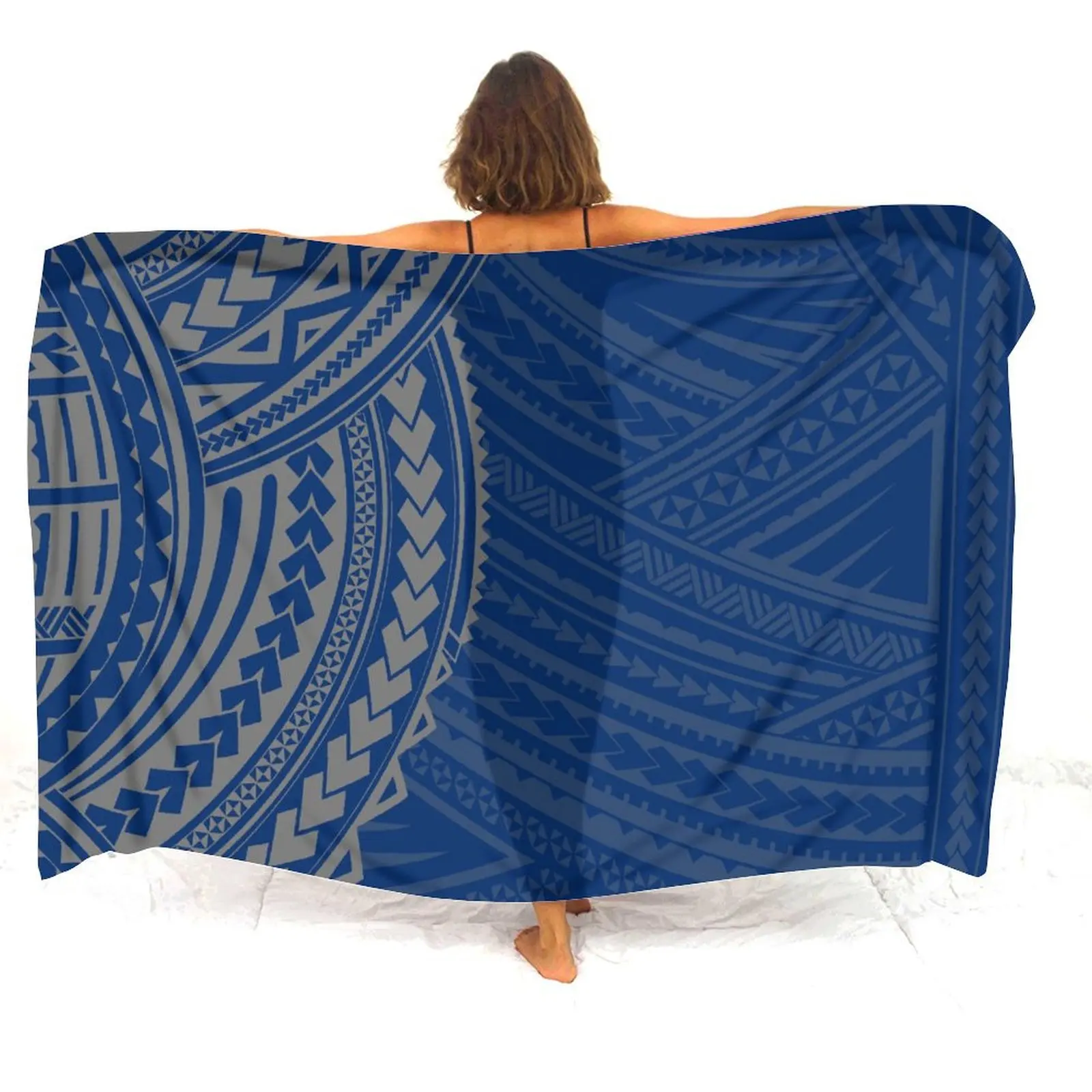 Sarong aangepaste Hawaiiaanse eilanden Art Print Polynesische dames zomer eendelige jas strandstijl sexy bikinijurk op maat