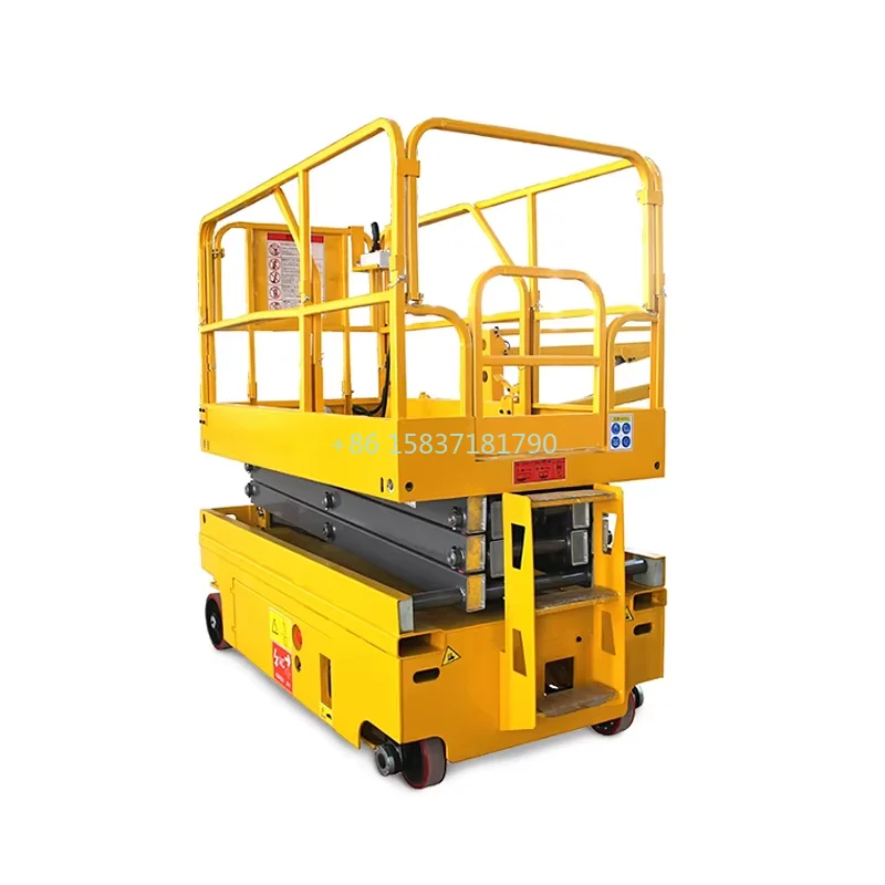 YG Mobile Scissor Lifting Platform Mobile Lift Platform 10m 12m 14m Lift Wheel Electric Lifting Platform Machine for Australia