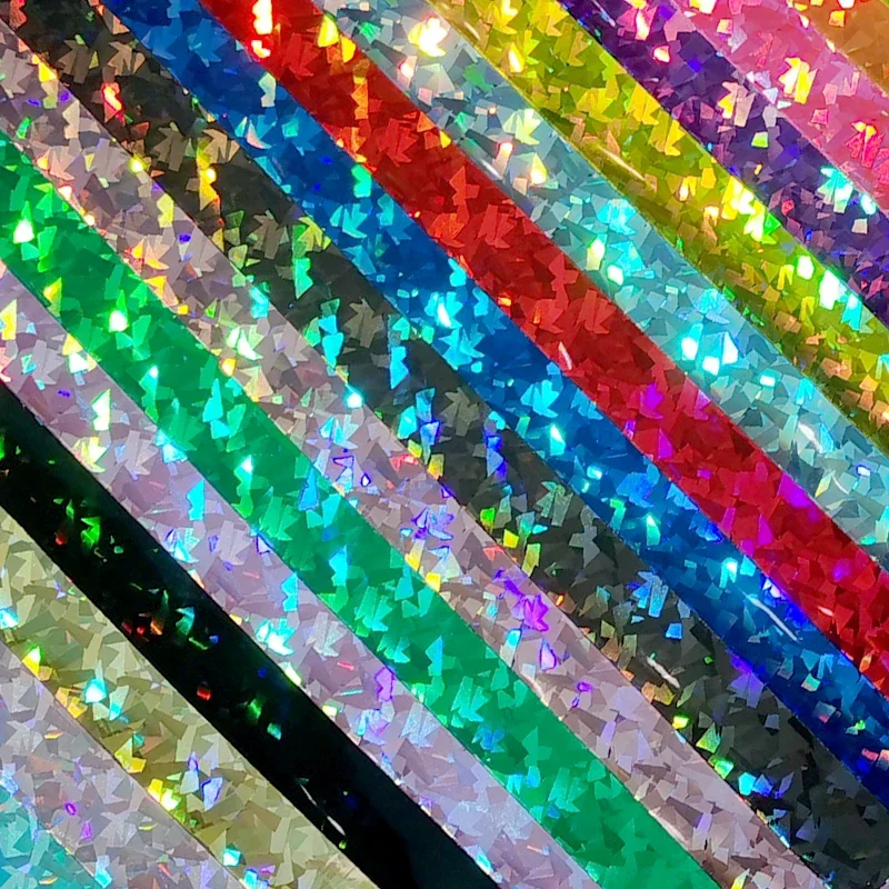 46x135cm Synthetic Leather PVC embossed holographic metal imitation leather fabric for home decoration accessories/ handbag