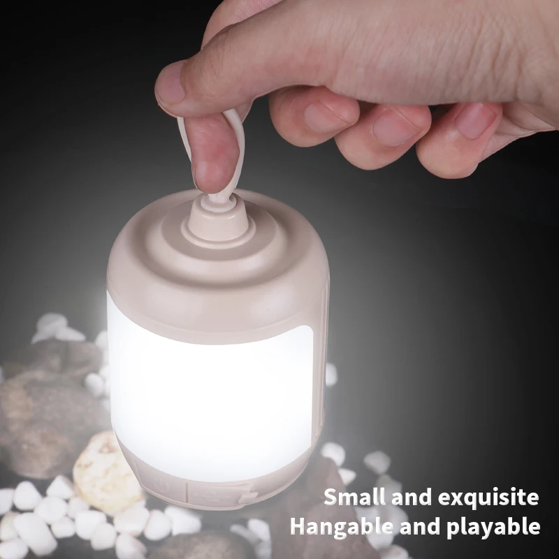 Mini Portable Camping Lantern 4 Modes Handheld Night Light Type-C Rechargeable Waterproof Emergency Lamp Eye Protection Reading