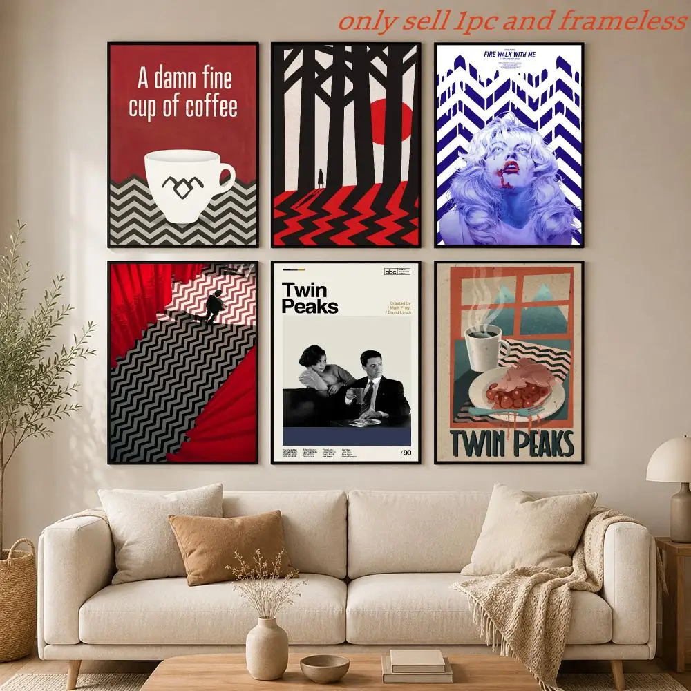 Filme T-Twin Peaks Fire Walk with Me Poster HD Anime Heißes Thema Sänger/OST/Film-Wasserdichtes Selbstklebendes Heimdekor