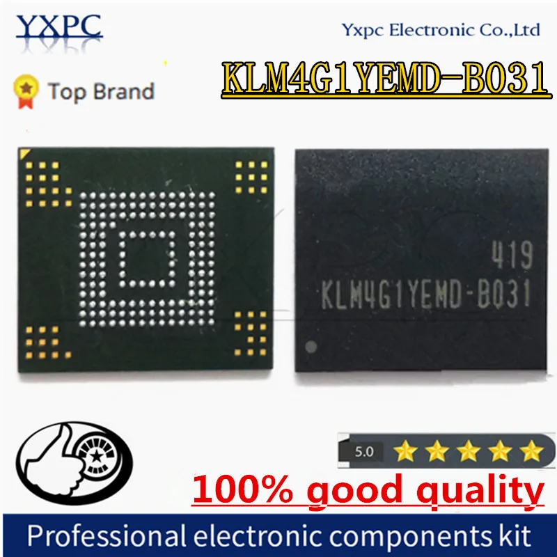 Chipset IC de memória Flash com bolas, KLM4G1YEMD-B031, KLM4G1YEMD, B031BGA153, EMMC, 8G