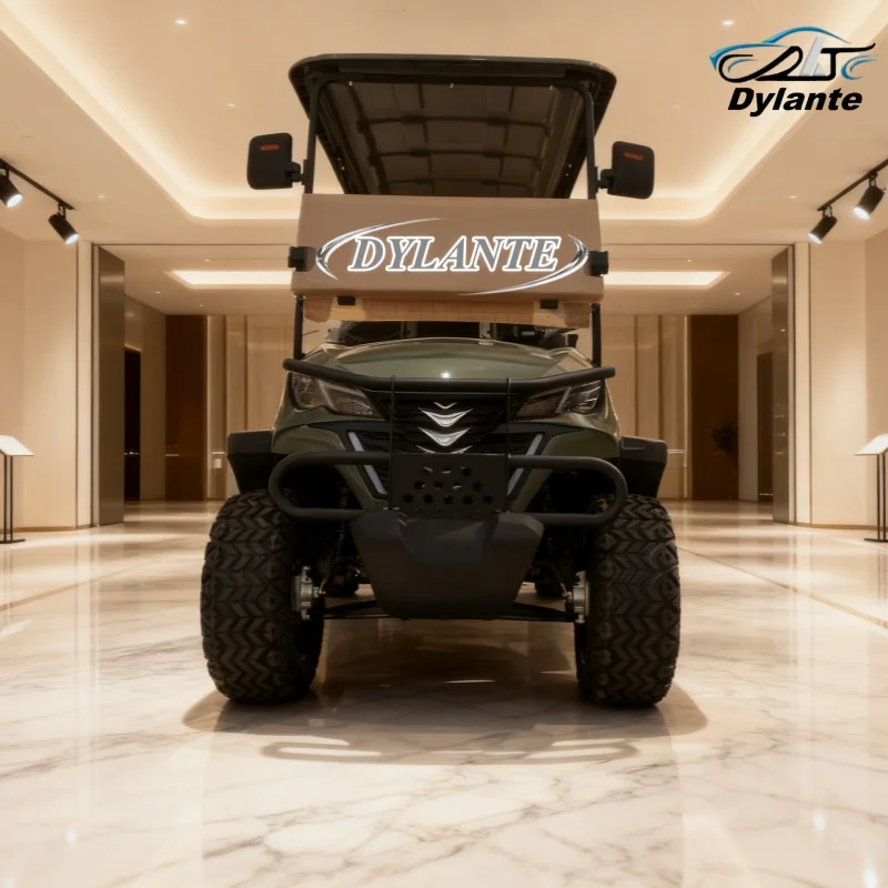 

Роскошная конфигурация 7 кВт, электрический клубный автомобиль, тележка для гольфа, электрическая тележка для гольфа со складным лобовым стеклом, литиевая батарея 72 В