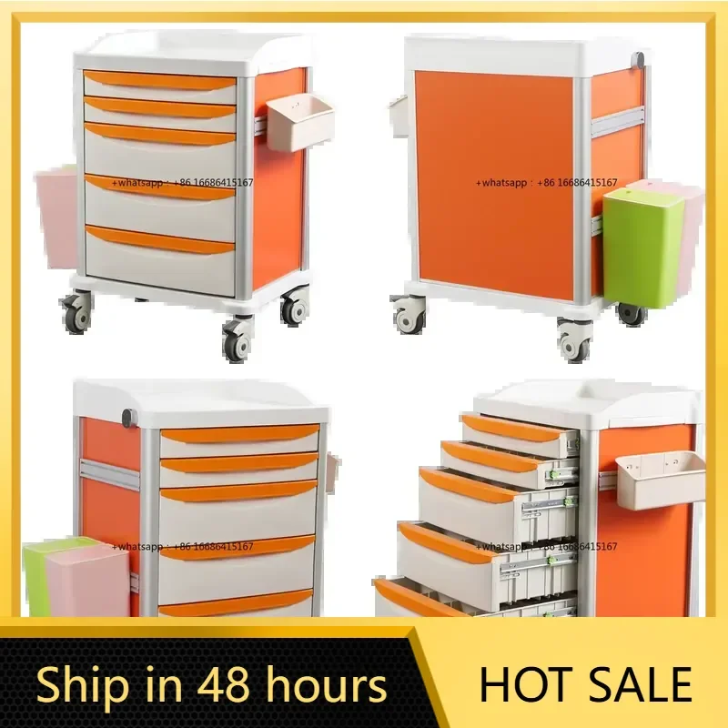 ORP Customized Dressing Emergency Medical Equipment Trolley Medical Cart Hospital Trolley With Drawers