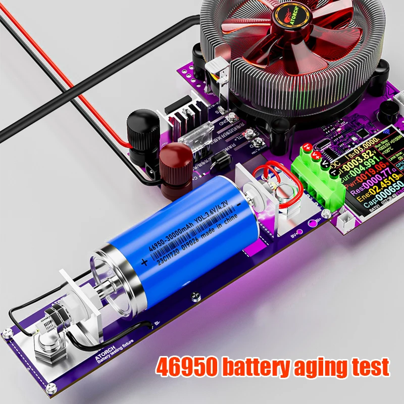 Imagem -04 - Atorch 20a Suporte de Teste de Bateria de Dígitos 18650 Testador de Capacidade de Resistência Interna Dispositivo Elétrico Caixa de Detecção de Medidor de Tensão de Corrente de Assento