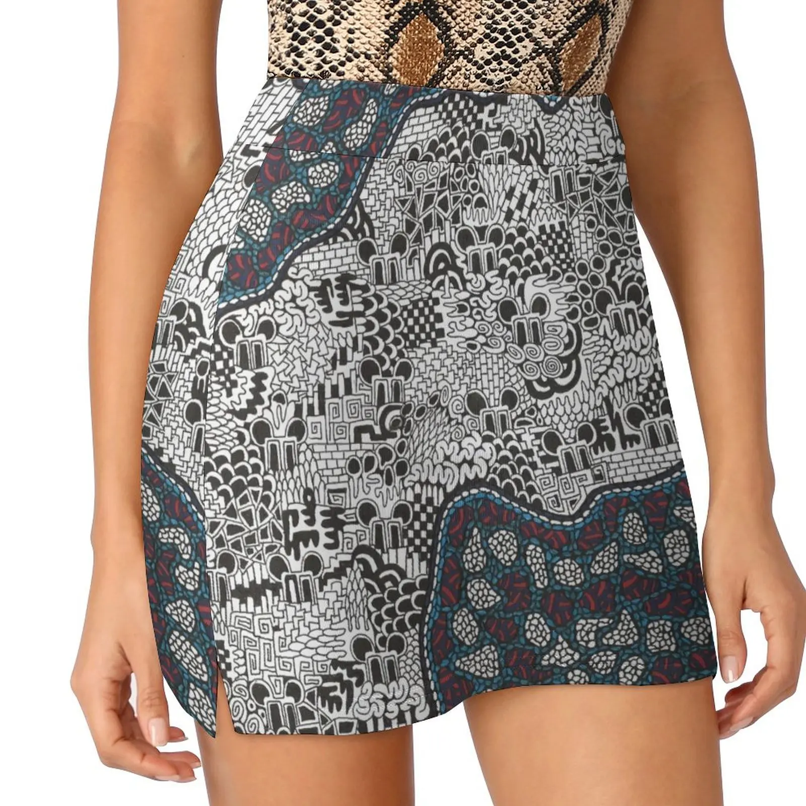 Remembrance Of The Night Along The River Bend Mini Skirt Summer skirt women clothes