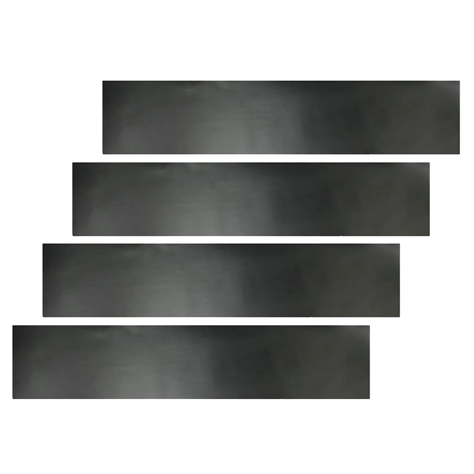 4Pcs Car Windshield Banner Sticker Matte Black Auto Front Window Sunshade Strip Waterproof Windshield Visor Decal Protective