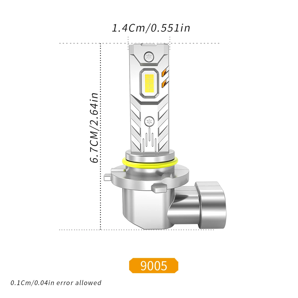 Leistungsstarkes Plug-and-Play, 1:1-Halogengröße auf LED-Scheinwerferlampen, Autolichter, H4, H7, H11, H8, H9, 9005, HB3, 9006, HB4, 6000 K, 12 V, für Autos