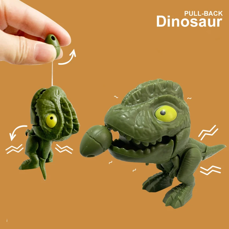 Cartoon Cute Animal Hanging Pendant Kids Toys Creative Pull Thread Pendant Dinosaur Keychain Fashion Backpack Decoration Gifts