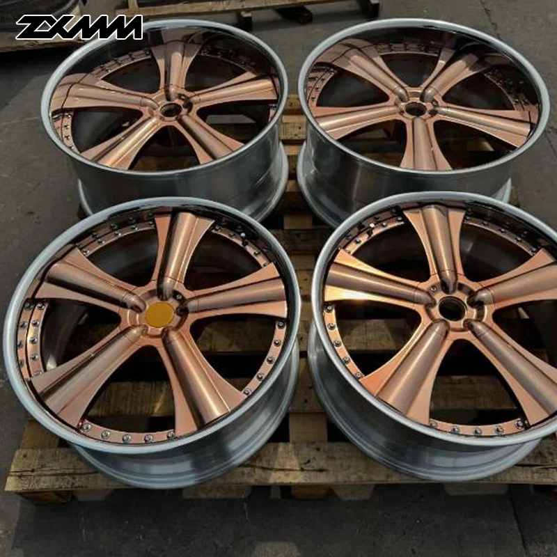 

ZXMM Forged 2-piece Wheels 1819 20 21 Inch Rims Aluminum Alloy 6061-t6 Wheels 5X112 5X108 5X114.3 5X120 Five for Tesla