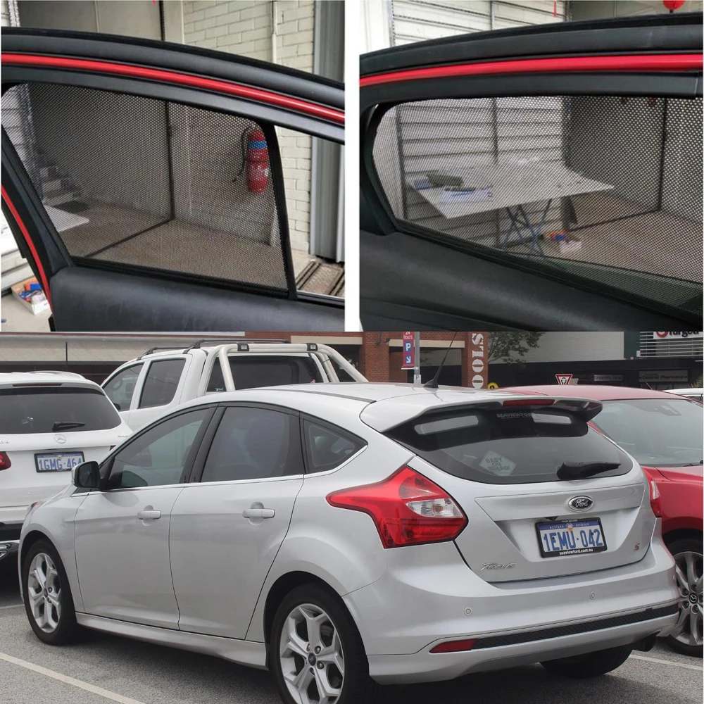 

For Ford Focus Hatchback MK3 2011-2018 Magnetic Car Sunshade Shield Front Windshield Frame Curtain Rear Side Window Sun Shade