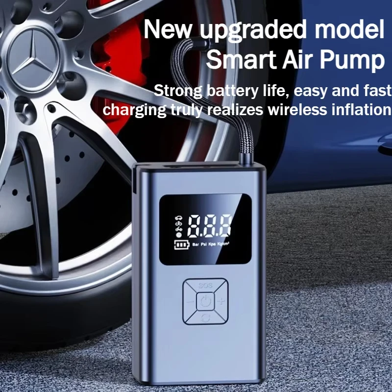 

Wired Wireless Motorcycle Air Pump 150PSI Portable Car Compressor Tire Inflator for Motorcycle Bicycle Balls Digital Display