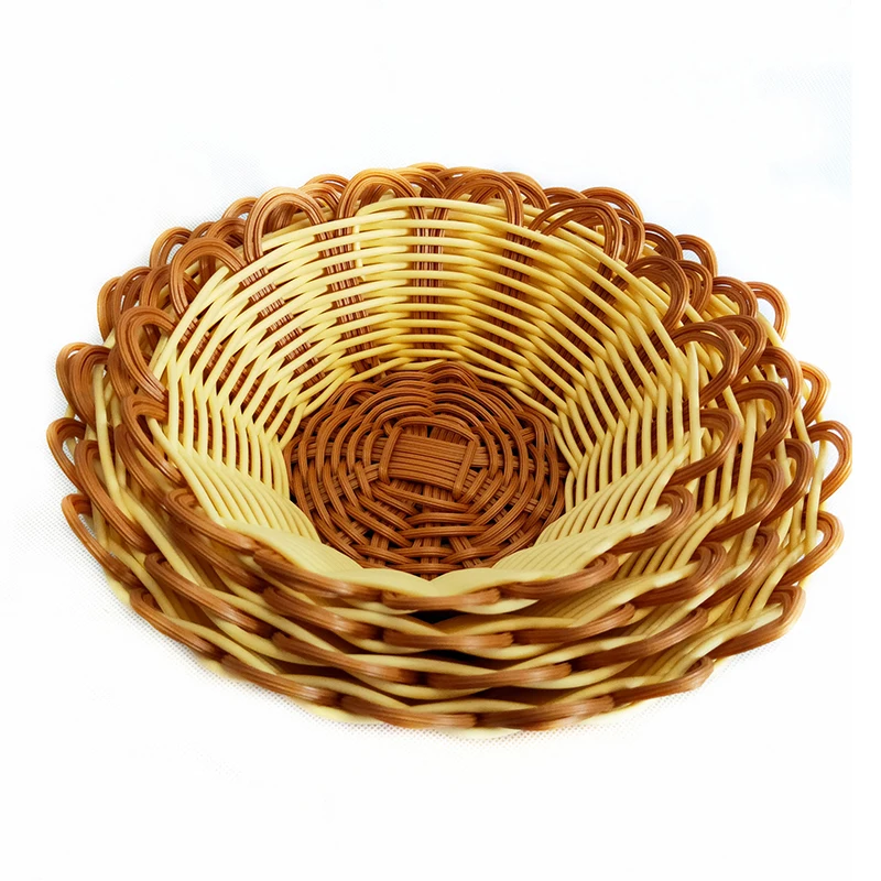 Rattan Woven Basket Home Living Room Storage Holder Dried Fruit Cake Organizer Fruit Tray Desktop Storage Basket