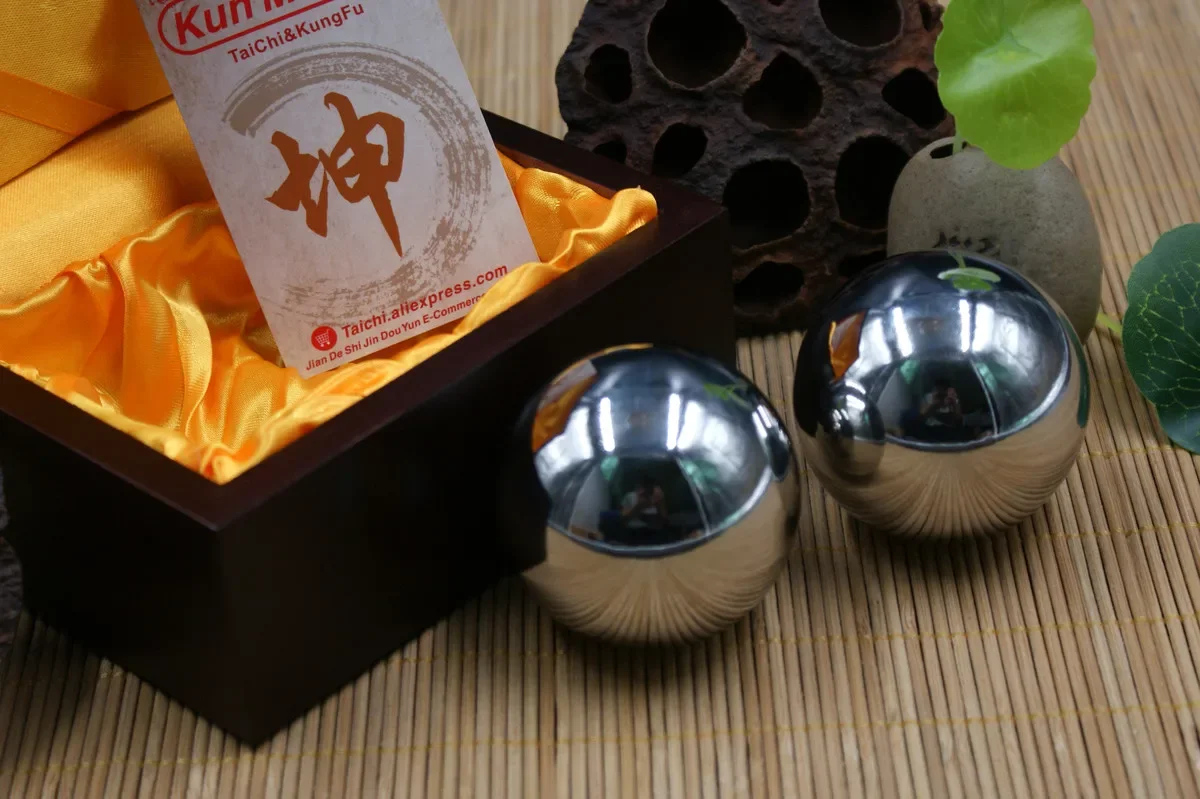 Kunmaster eisen tai chi kung fu ball, alte handball vollkugel 430 edelstahl ball, player gesundheit massage ball