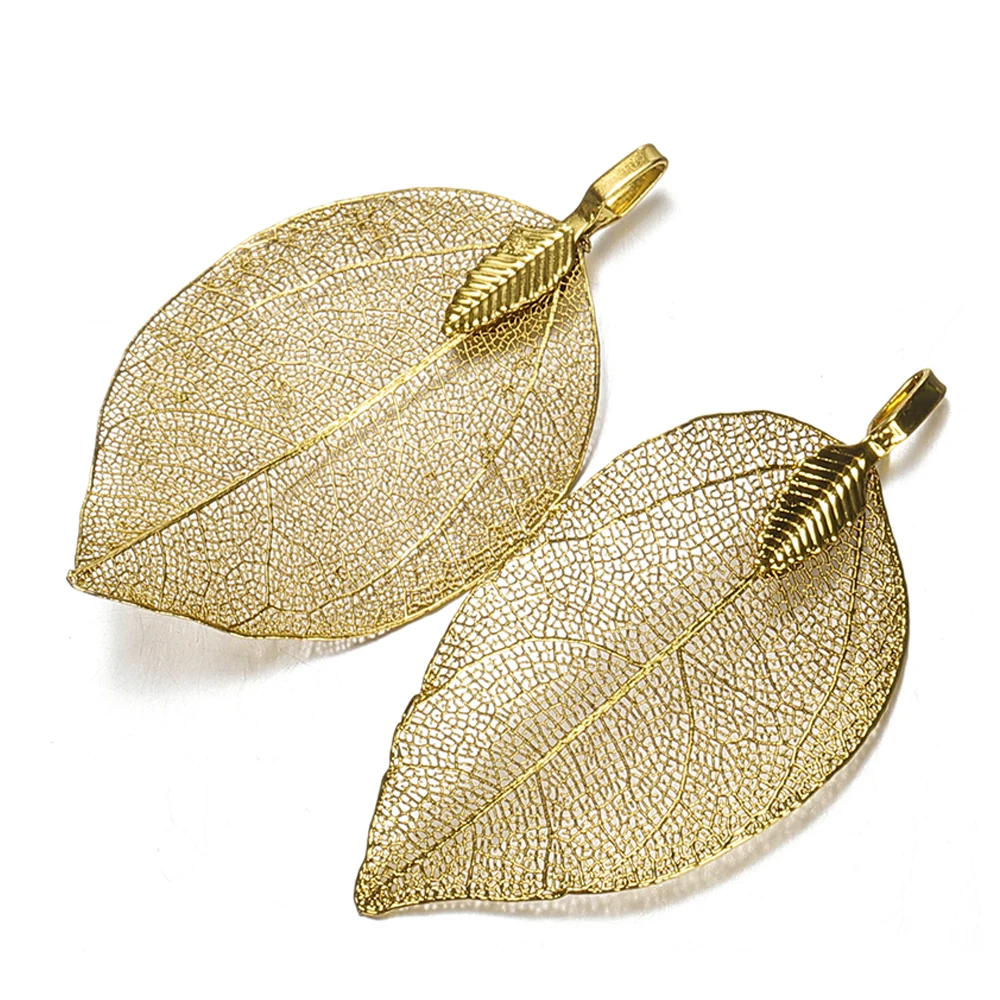 2pcs/1pair Leaf Charms Pendants Ladies Girls Special Leaves Leaf Sweater Pendants Charms for Jewelry Making DIY Craft for Women