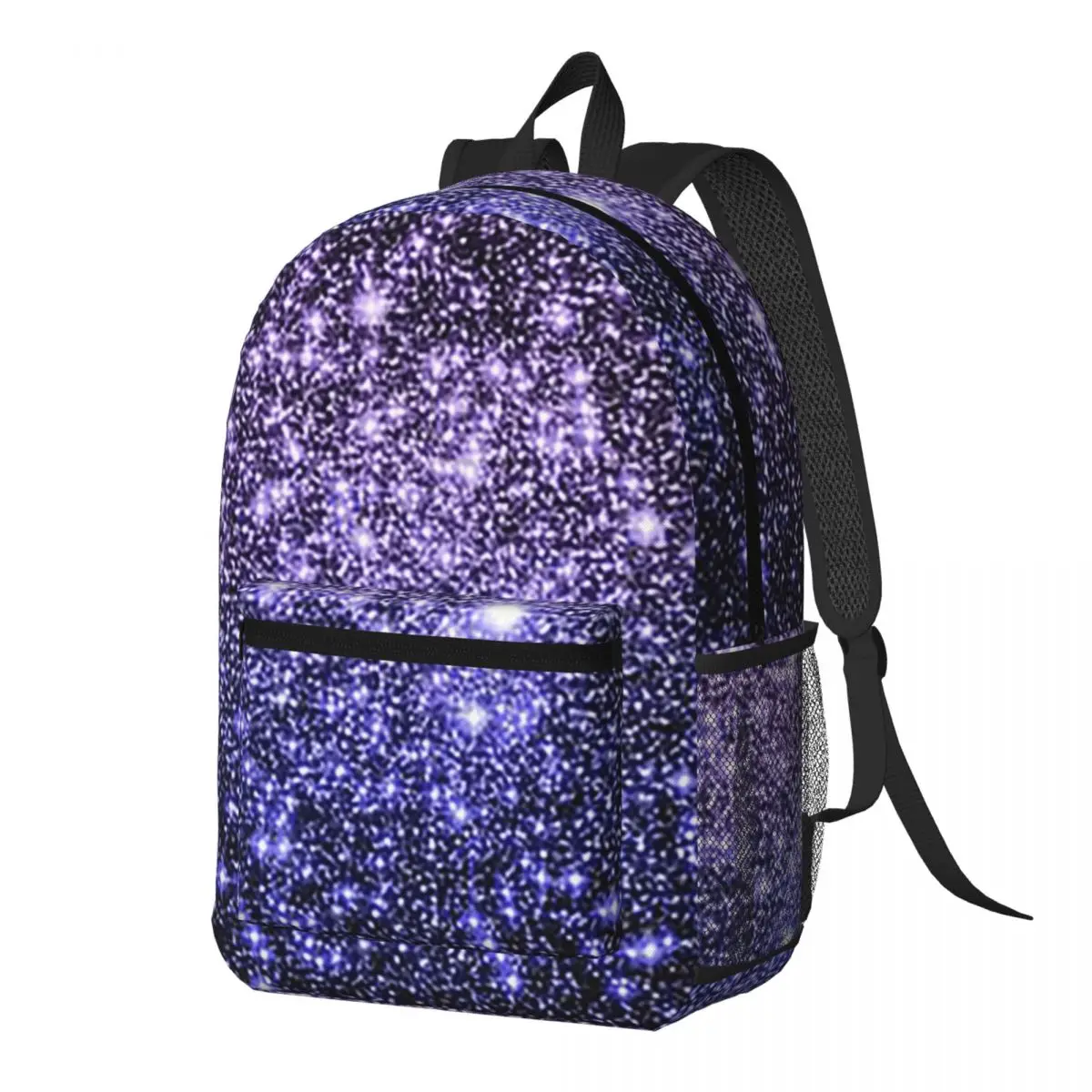 

Galaxy Sparkle Stars Lavender Periwinkle Blue Ombre Backpack Daypack Kids BookBag School Bag Shoulder Bags for Men Women