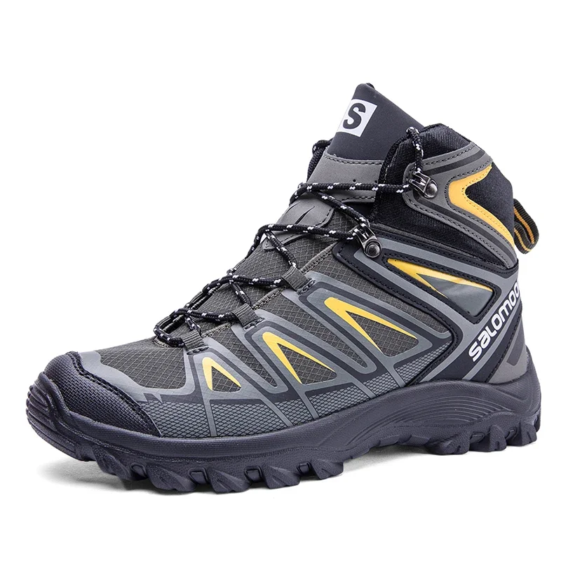 Outdoor Men Climbing Hiking Shoes Lightweight Anti Slip Waterproof Mens Boots Comfortable Hunting Trekking Camping Shoes Size 48