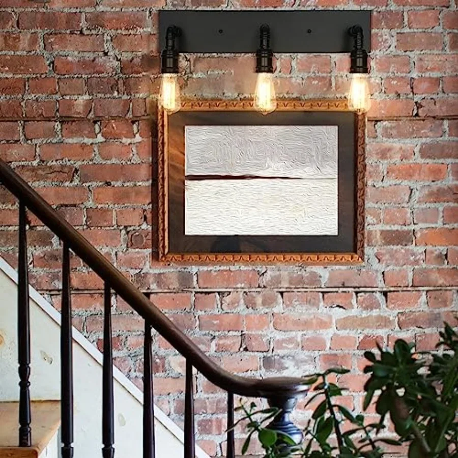 Bathroom Vanity Light Fixture, Farmhouse Water Pipe Wall Sconce for Powder Room, Industrial Wall Light for Dressing Room, Bedro view 5