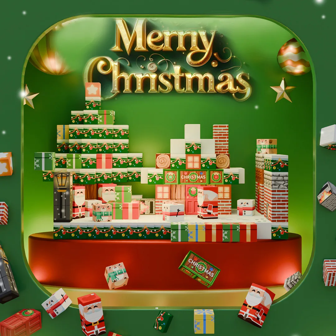 60-300 stks Kerst Magnetische Blokken-Bouw Mijn Magneet Wereld Set Zintuiglijke Constructie Speelgoed voor kinderen Geschenken