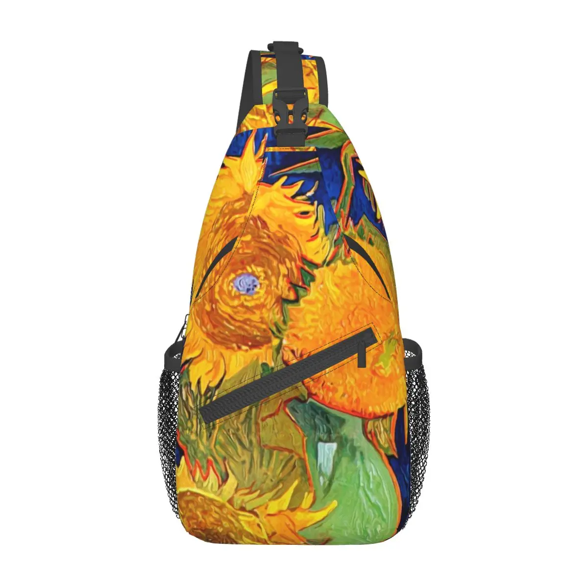 

Vincent Van Gogh Sunflower Crossbody Sling Bags Chest Bag Artist Classic Art Shoulder Backpack Daypack for Hiking Travel Camping