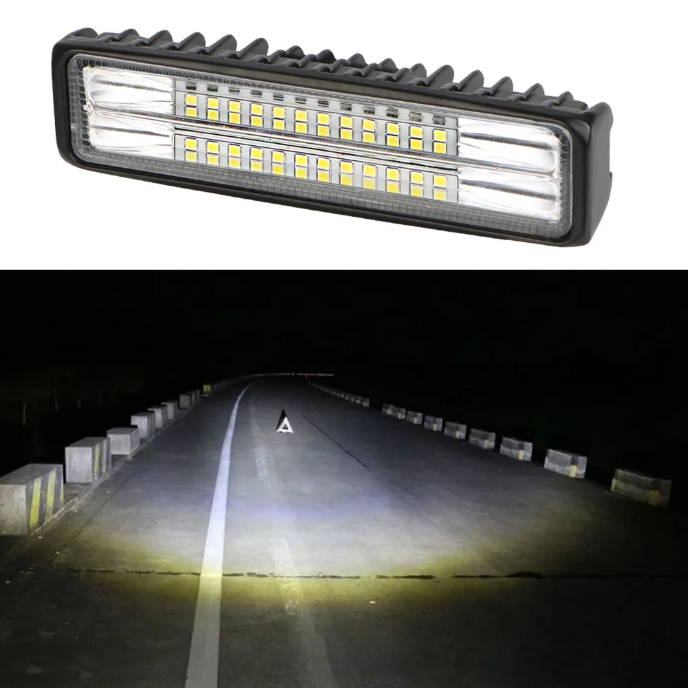 الأضواء 72 واط 24 LED للسيارات دراجة نارية شاحنة 12-24 فولت مصباح ليد بار LED المصابيح الأمامية السوبر مشرق اكسسوارات على الطرق الوعرة ضوء العمل