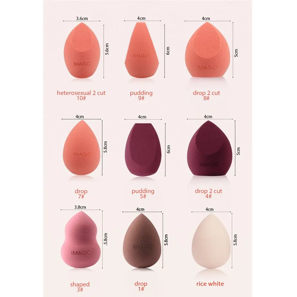 Fashion New Hot sale Makeup Sponge Powder Puff Wet Dry Dual Use Foundation Blender Smooth Cosmetic Puff Beauty Tool Accessories