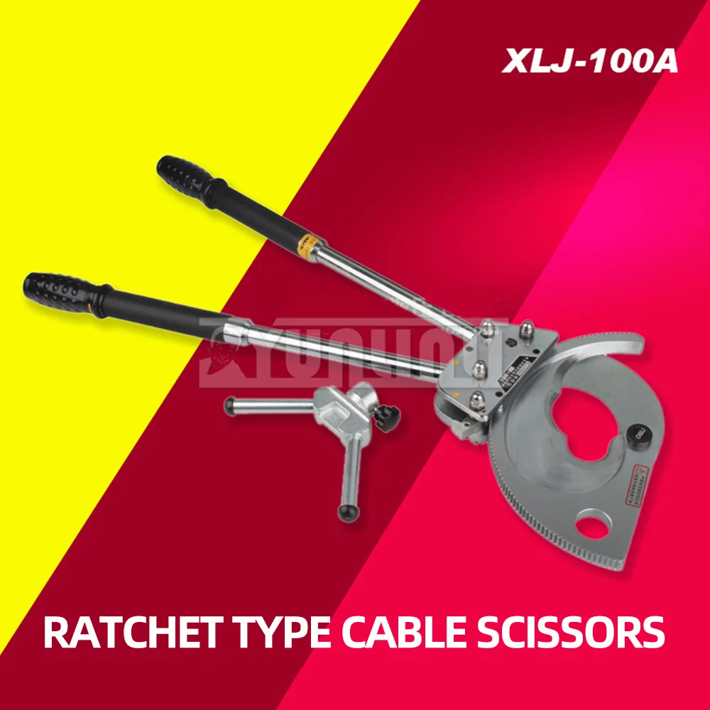 Ratchet Cable Cutter, Heavy Duty Wire Cutter for Max 100mm Armoured Aluminum Copper Cable Ratcheting Wire Cutting Hand Tool
