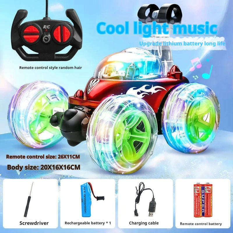 Neue Tumbling Stunt Auto Fernbedienung Dump Off Road Licht Auto Drift Racing 360 Grad Rotierenden Elektrische Modell Spielzeug Für Kinder