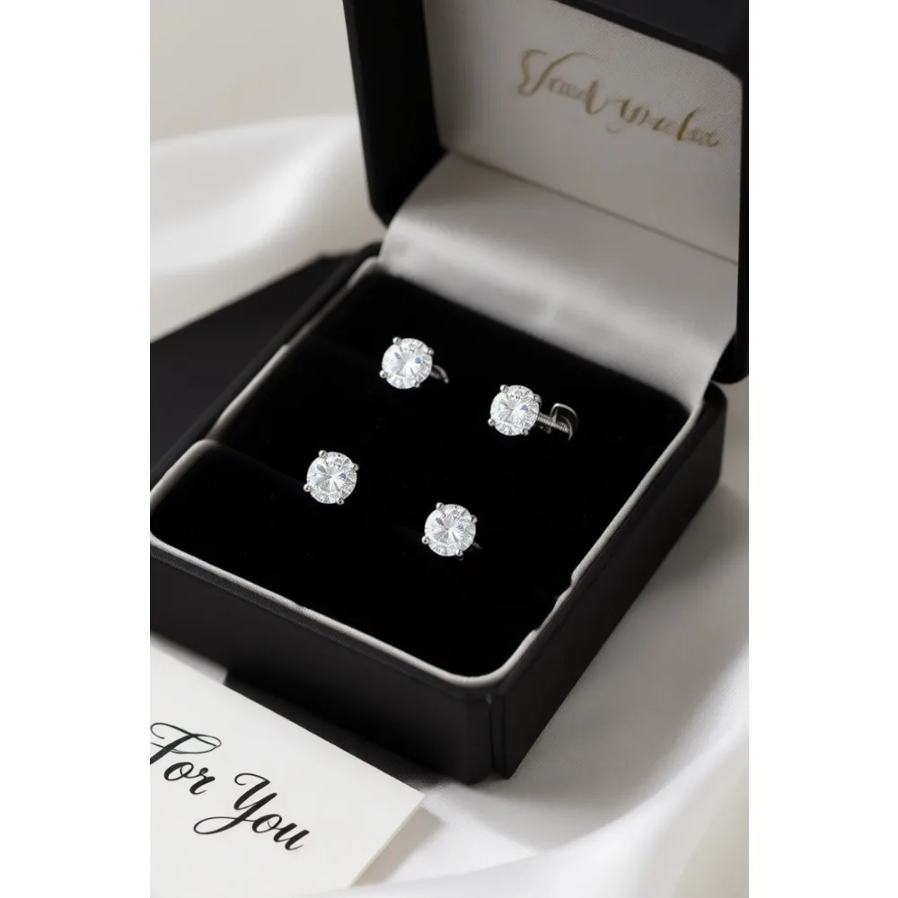 

Набор серег-гвоздиков с винтовой застежкой, 5 пар, позолота 18K, круглые, с прозрачными кубическими циркониями, гипоаллергенные, подарок для женщин и мужчин