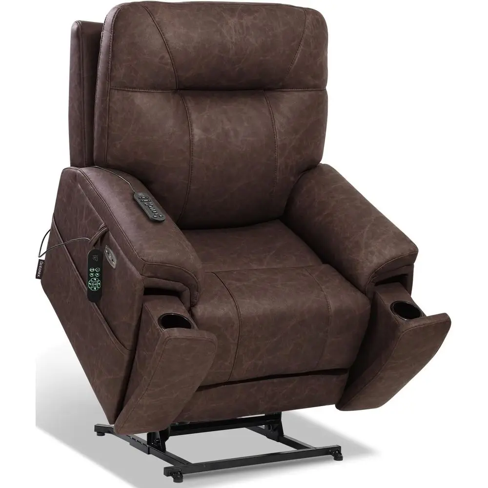 Motor Lay Flat Power Lift Recliner Chair for Elderly, 400lbs Large Electirc Lift Chair for Living Room, Independent Adjustable