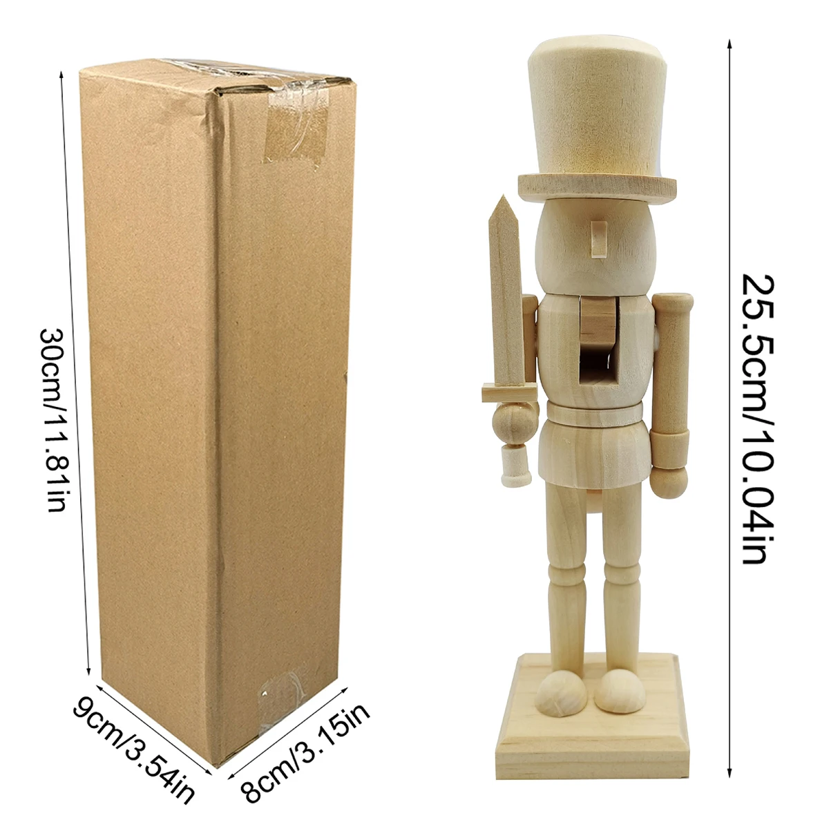 كسارة البندق الخشبية غير المطلية، أرقام كسارة البندق الخاصة بك، كسارة البندق الخشبية غير المكتملة مع مجموعة الطلاء للأطفال البالغين من جميع الأعمار