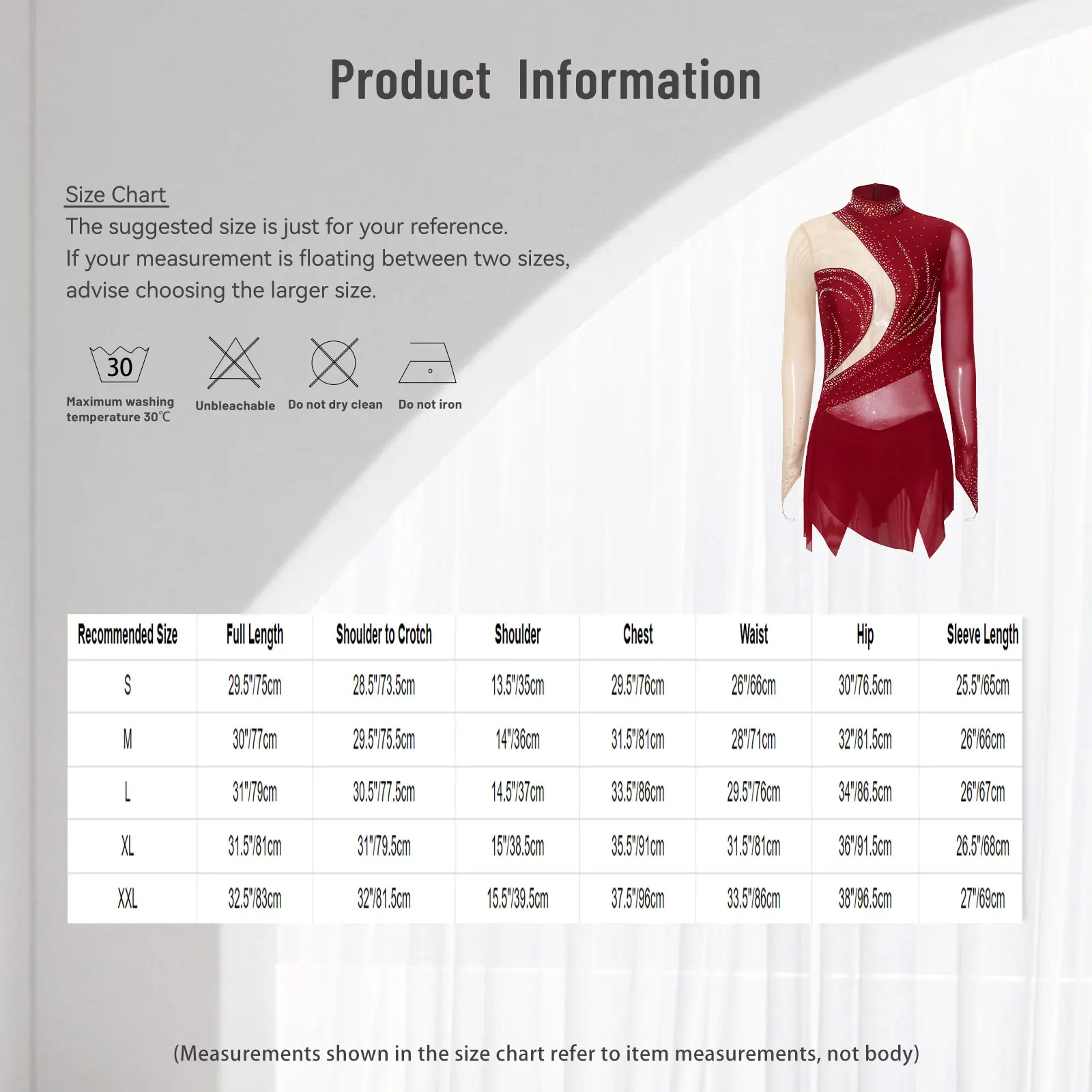 Figure Skating Rhythmic Gymnastics Leotard Dress Women Shiny Rhinestones Contrast Color Dress Ballerina Performance Dancewear