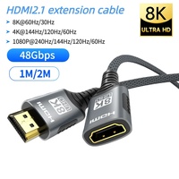8K@60Hz HDMI 2.1 Extension Cable Bi-Directional 48Gbps Support 4K@120Hz Dynamic HDR Compatible with Roku TV/PS5/HDTV/Blu-ray