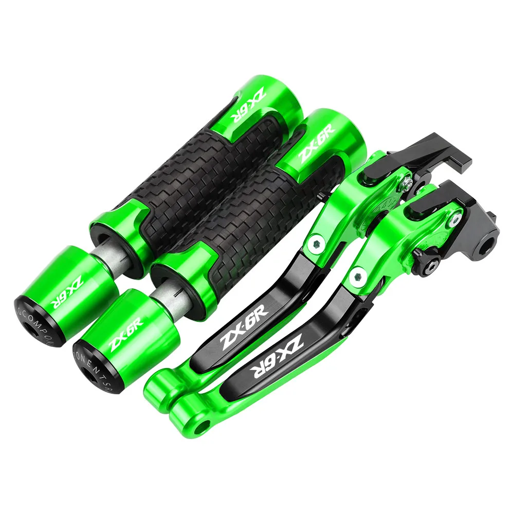 

2007-2016 FOR KAWASAKI NINJA ZX6R ZX-6R ZX 6R Accessories Motorcycle Aluminum Brake Clutch Levers 7/8"22MM Grips Handlebar Ends