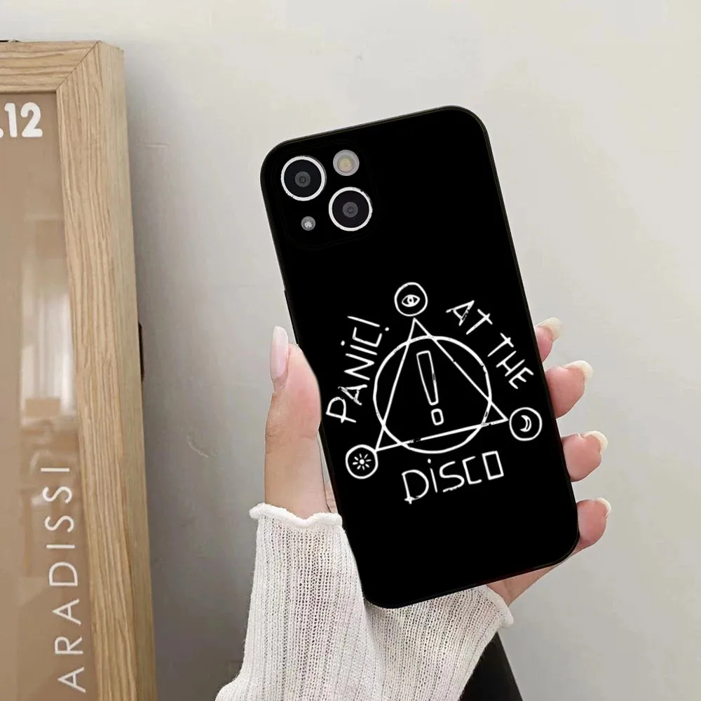 P-Panic At The Disco Phone Case For iPhone 15,14,13,12,11 Plus,Pro,Max,XR,XS,X,7,8 Plus,SE,Mini Silicone Soft