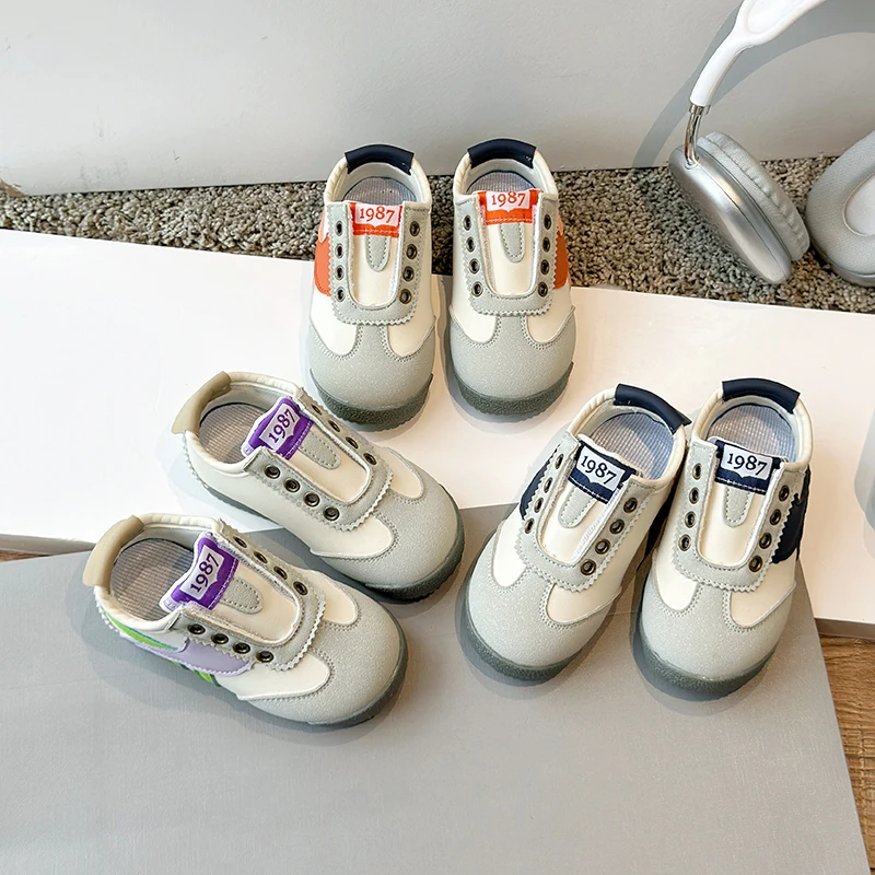 

Новинка 2024 года, детская обувь, весенний новый стиль для мальчиков и девочек, удобные повседневные туфли на мягкой подошве, детская Обувь