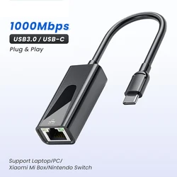 Адаптер Usb C к Ethernet, переходник с Usb BC на RJ45 Gigabit Ethernet для iPhone 15 Pro MAX Sumsung S24 S23 Ultra MacBook Pro Air