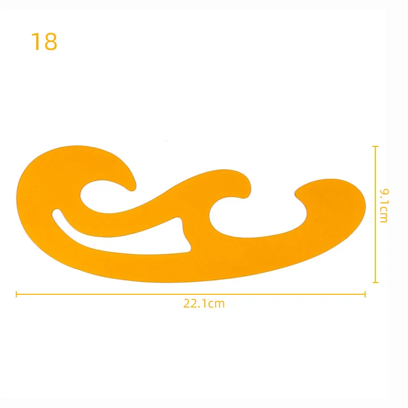 Règle de vêtement à courbe 1308S, multifonction, pour dessin et conception de nuage, 8 pièces