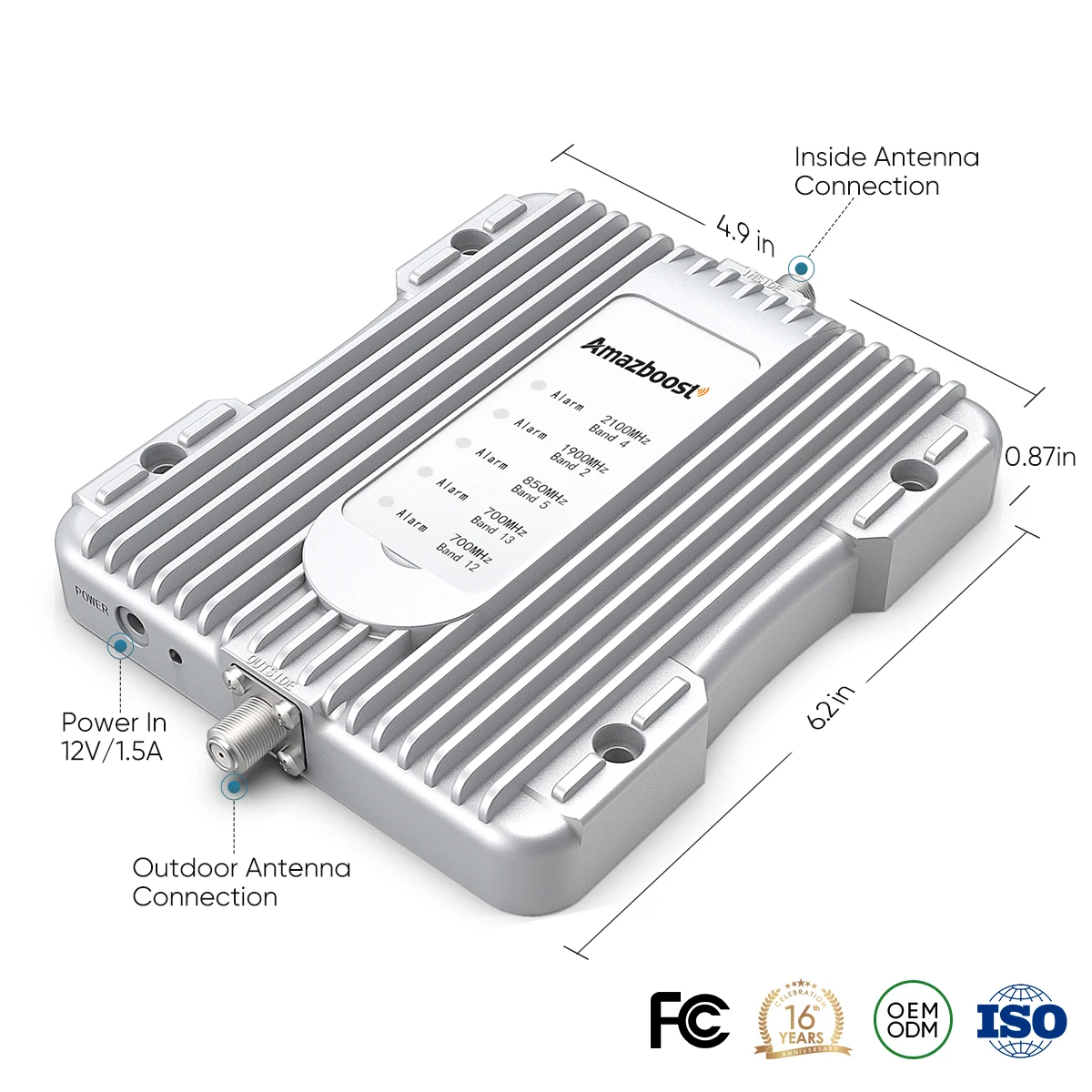 5 band mobile network booster 2g 3g 4g 5g lte mobile signal booster for cell phone cellular signal repeater booster amplifier